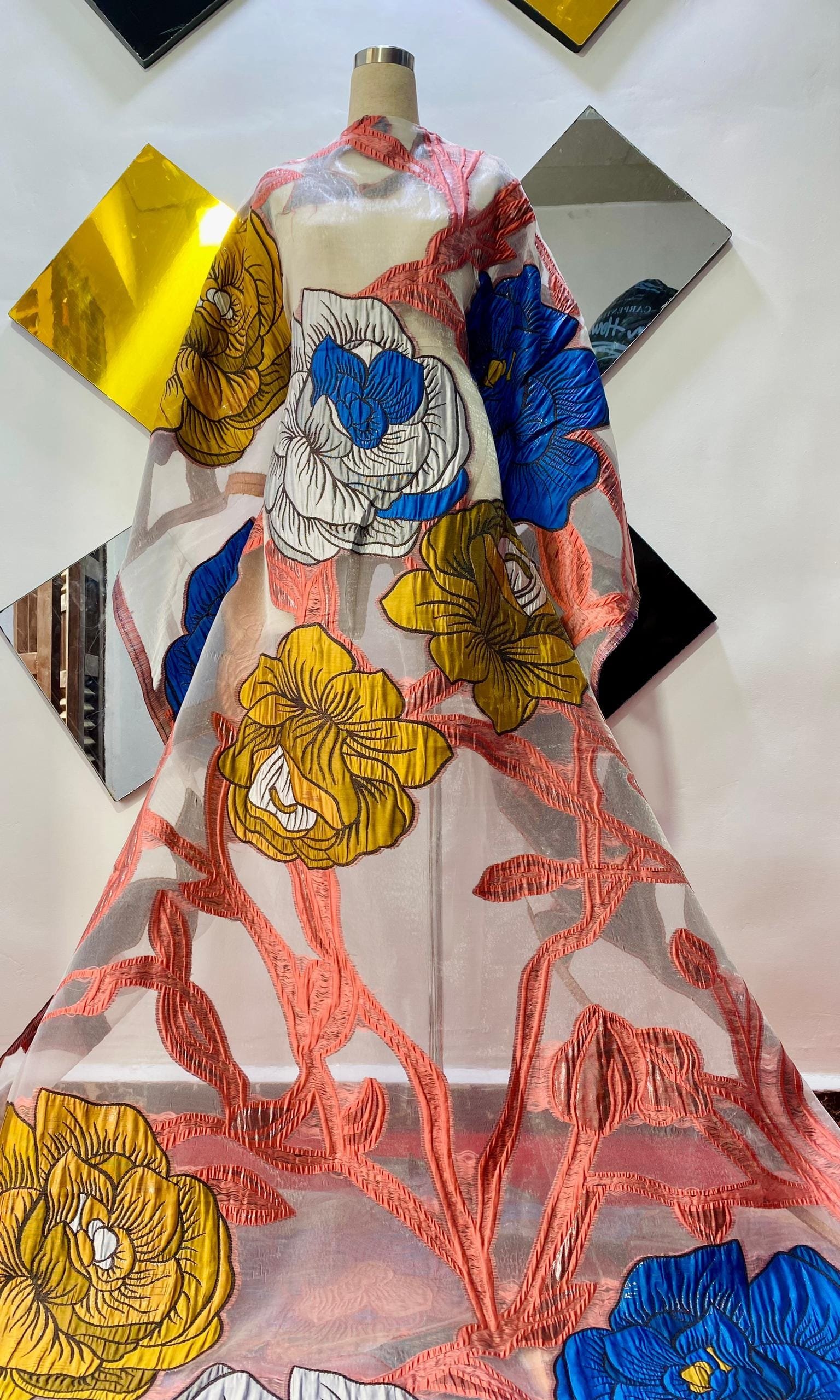 Big Organza Brocade Fabric - Image 2