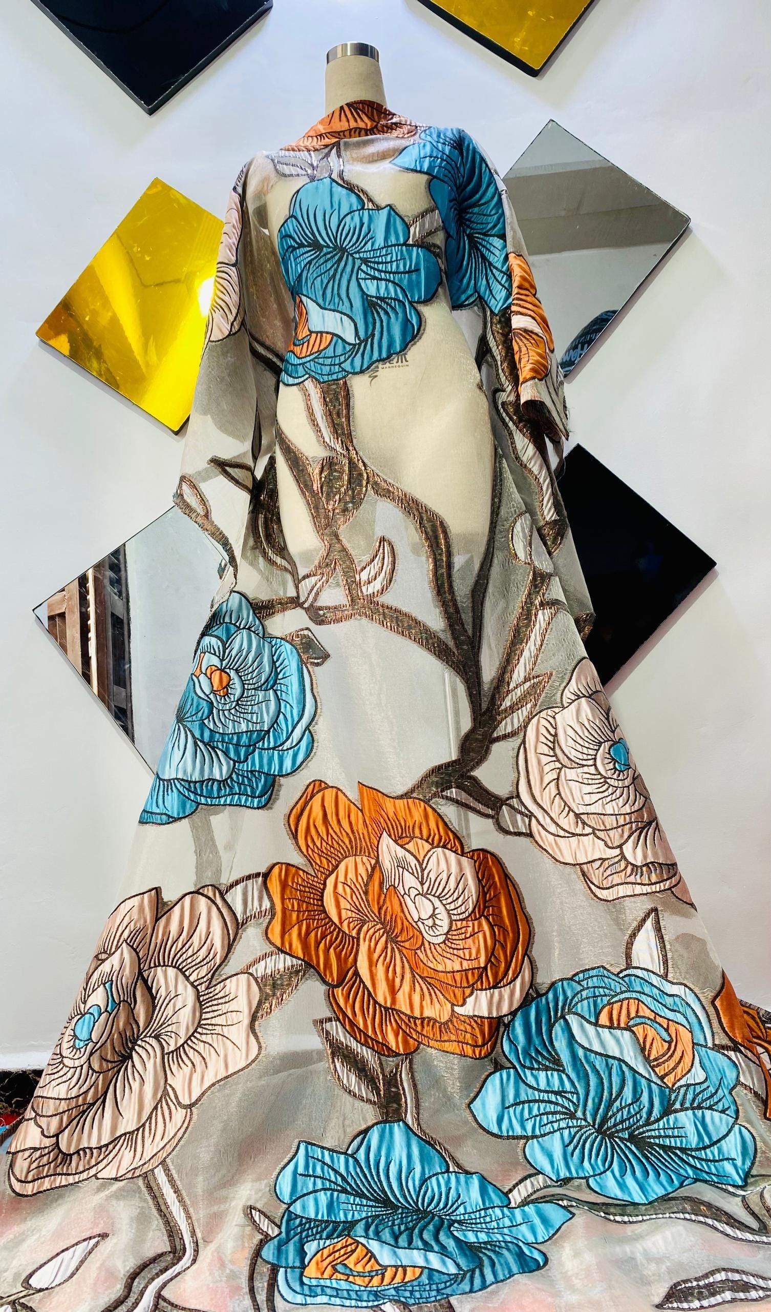 Big Organza Brocade Fabric